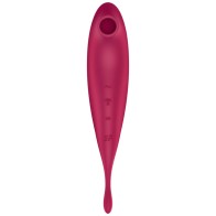 Satisfyer Twirling Pro+ Stimulator & Vibrator Red