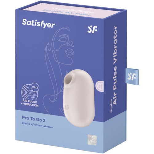 Satisfyer Pro To Go 2 Stimulator Vibrator Beige