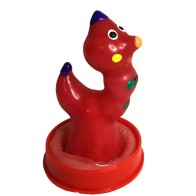Preservativo Decorativo Pintado A Mano Gusano - Arte Único
