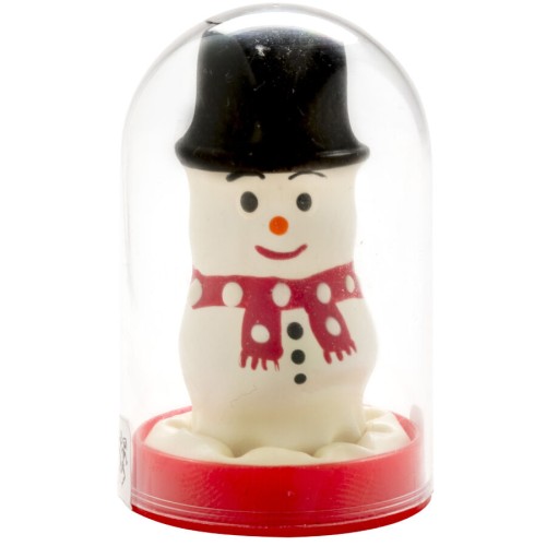 Preservativo Decorativo Pintado A Mano Muñeco De Nieve
