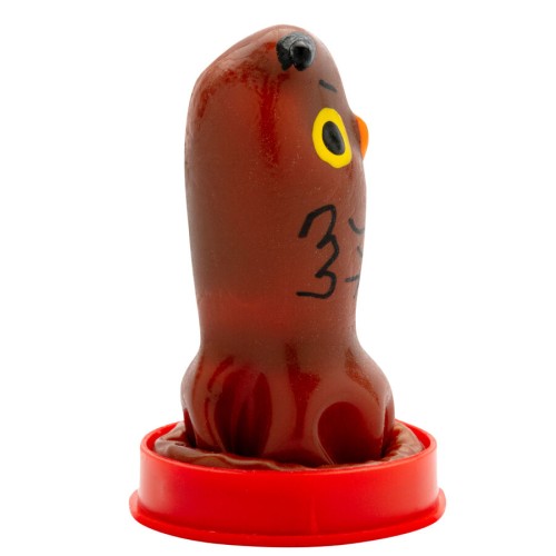 Hand-Painted Condom Owl Unique Gift