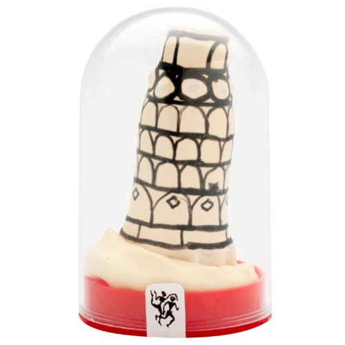 Hand-Painted Novelty Condom Leaning Tower of Pisa