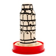 Hand-Painted Novelty Condom Leaning Tower of Pisa