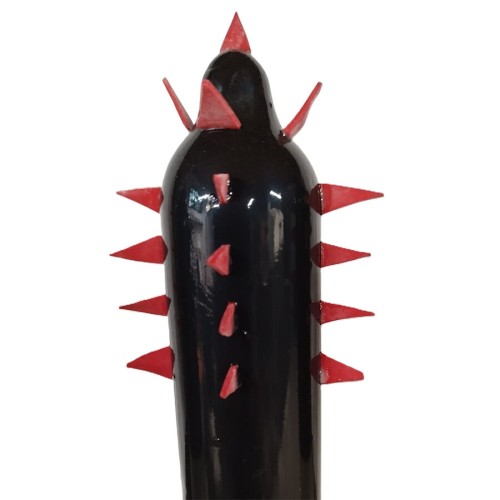 Hand-Painted Cactus Black XL Condom