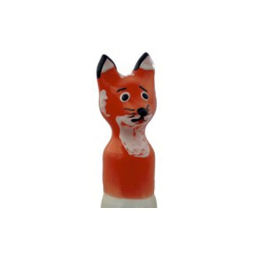 Brown Fox Hand-Painted Decorative Condom XL