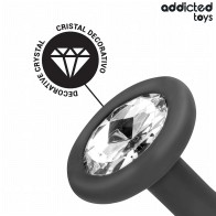 Set of 3 Anal Silicone Plugs with Gem - Addicted Toys