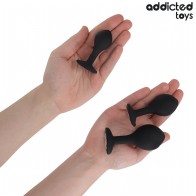 Set of 3 Anal Silicone Plugs with Gem - Addicted Toys