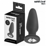 Anal Plug with Gem Silicone Size S 8.8 cm - Addicted Toys