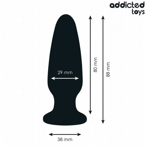 Anal Plug with Gem Silicone Size S 8.8 cm - Addicted Toys