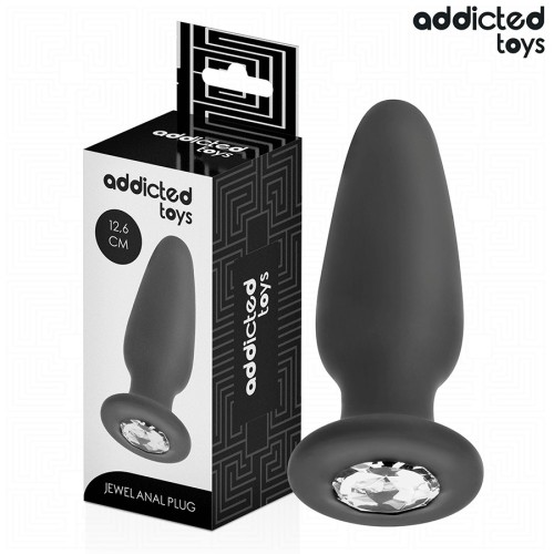 Plug Anal Con Joya Silicona Talla L 12,6 Cm - Addicted Toys