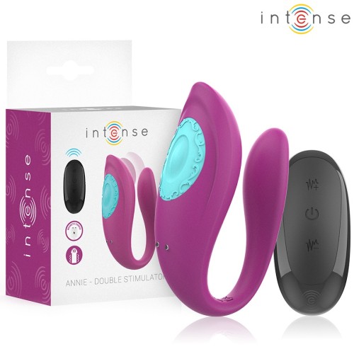 Intense - Annie Stimulator & U-Shape Vibrator Purple Remote Control