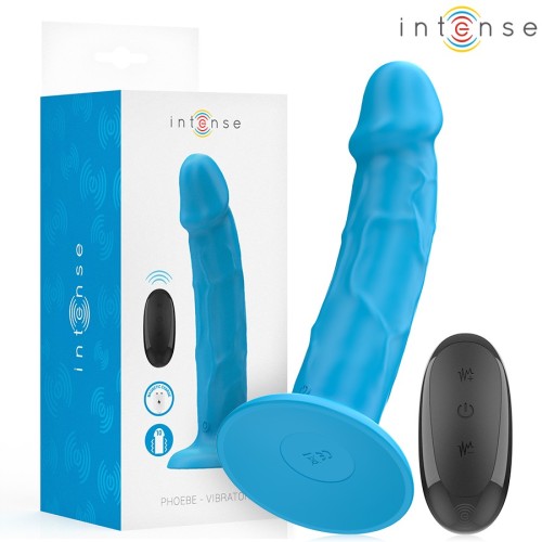 Intense Phoebe Vibrador Realístico Azul 10 Vibraciones Control Remoto