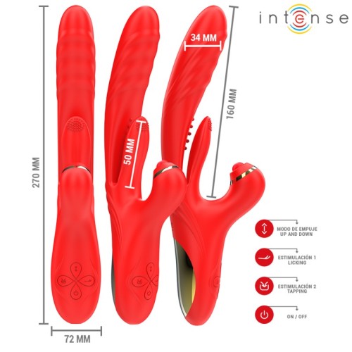 Intense Rosalia Vibrador Multifunción 3 En 1 Rojo