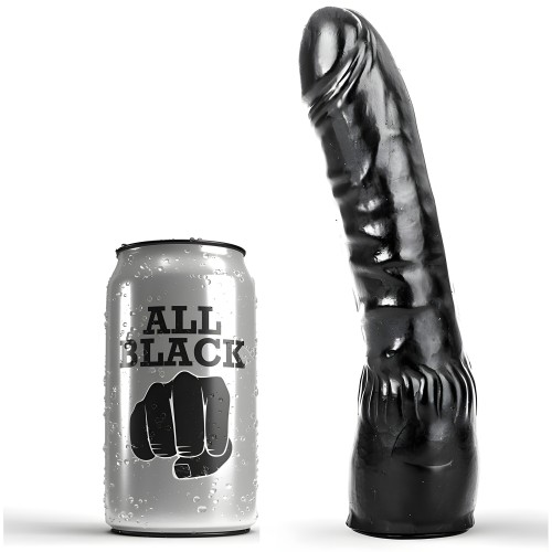 All Black Realistic Black Dildo 20cm