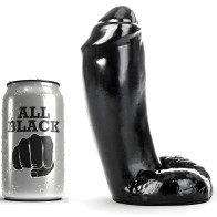 All Black 18cm Realistic Dildo - Authentic Pleasure