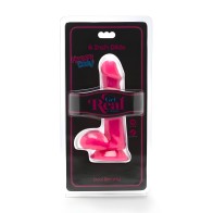 Get Real Happy Dicks 12cm Dildo with Balls Pink