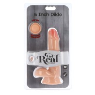 Dildo Dual Density 17 Cm Con Testículos Natural