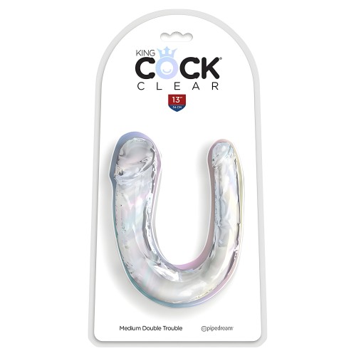 King Cock Double Trouble Clear Double Dildo