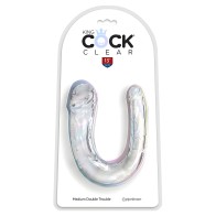 King Cock Dildo Doble Trouble Transparente