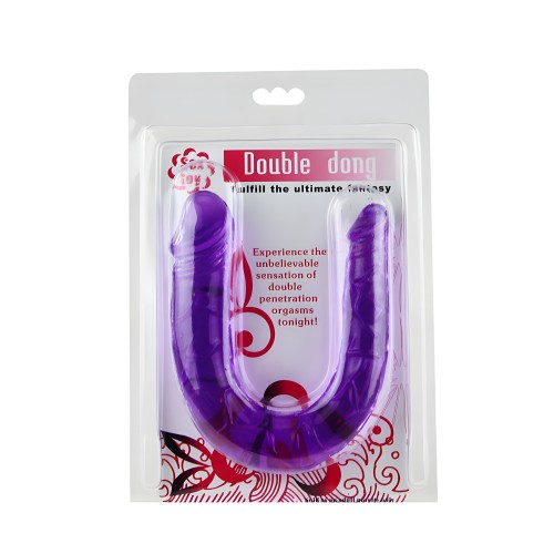 Baile - Dildo Doble En Gelatina Flexible Lila
