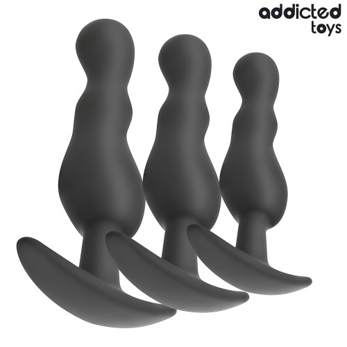Addicted Toys Set De 3 Plug Anal Silicona Modelo 1