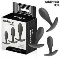 Addicted Toys Set of 3 Anal Plugs Silicone Model 2