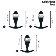 Addicted Toys Set of 3 Anal Plugs Silicone Model 2
