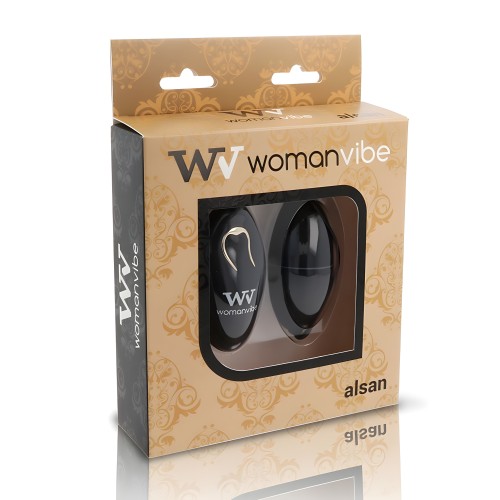 Womanvibe Alsan Huevo Control Remoto - Negro Silicona