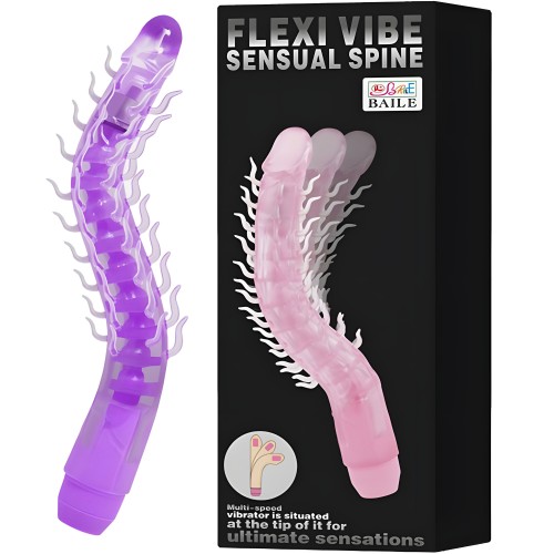 Baile - Flexi Vibe Sensual Spine Bendable Vibrating Dildo Lilac 23.5 cm