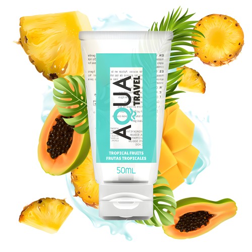 Aqua Travel Water-Based Lubricant - Tropical Fruit Flavor - 50 ml