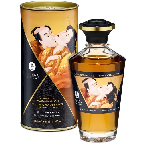 Shunga - Aceite Masaje Efecto Calor Sabor Caramelo 100 Ml