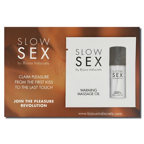 Bijoux Slow Sex Heat Massage Oil 2 Ml - Enhance Intimacy