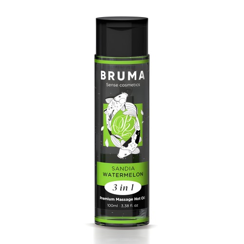 Bruma Premium Warming Massage Oil Watermelon Flavor 3-in-1