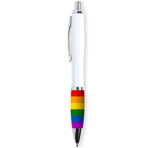 Pride LGBT Flag White Pen
