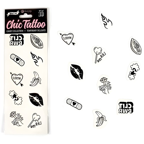 Secret Play - Set De 10 Tattoos Temporales