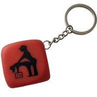 Red Die Keychain with Positions