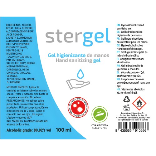 Gel Hidroalcohólico STERGEL