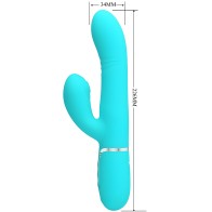 Pretty Love G-Spot Multifunction Vibrator Aqua Green