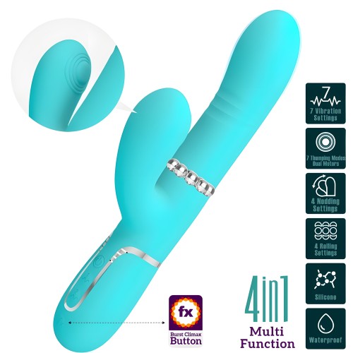 Pretty Love G-Spot Multifunction Vibrator Aqua Green