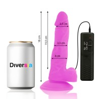 Diversia - Dildo Realístico Flexible Con Vibración Lila