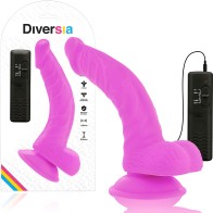Diversia Realistic Flexible Dildo with Vibration Lilac 21.5 cm
