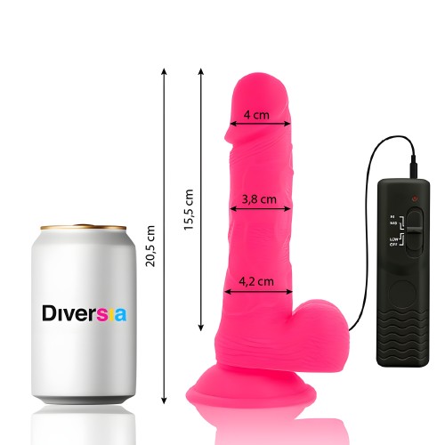 Flexible Realistic Dildo with Vibration Pink