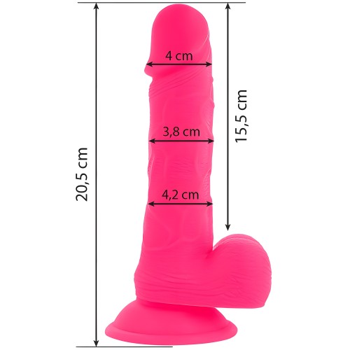 Flexible Realistic Dildo with Vibration Pink