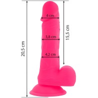 Flexible Realistic Dildo with Vibration Pink