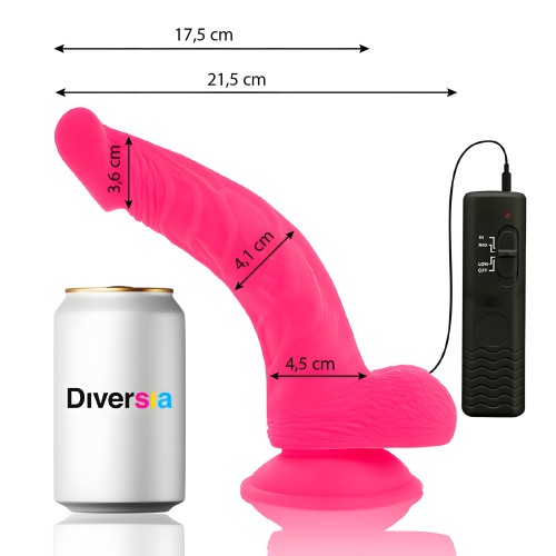 Diversia - Realistic Flexible Vibrator Pink 21.5 Cm