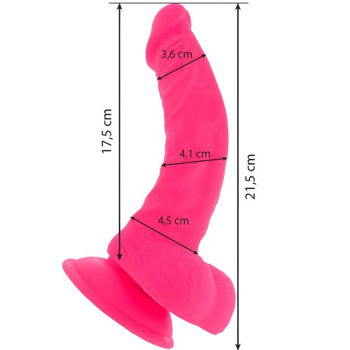 - Dildo Realístico Flexible Con Vibración Rosa 21.5 Cm
