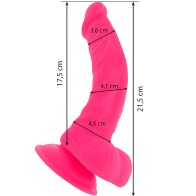 - Dildo Realístico Flexible Con Vibración Rosa 21.5 Cm