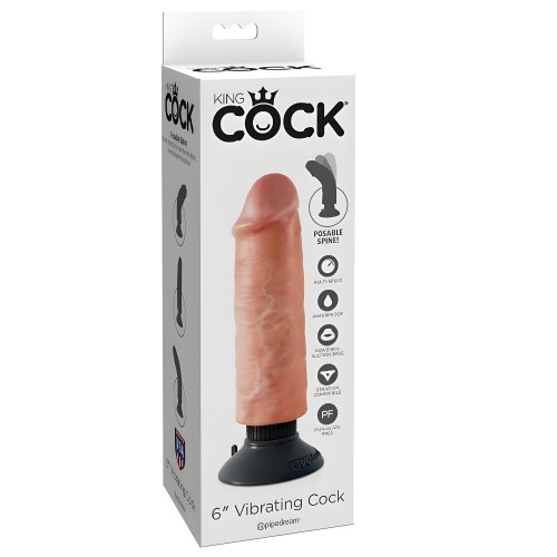 King Cock Vibrating Dildo 15.24 Cm