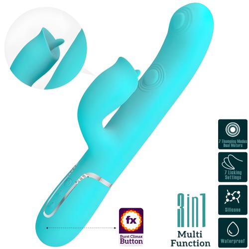 Pretty Love Rabbit Vibrator with Licking Green