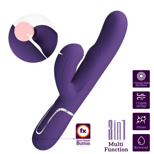 Pretty Love - Perlita Vibrador Punto G 3 En 1 Multifunción Morado